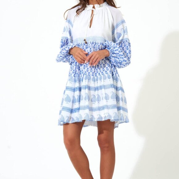 Oliphant Long-Sleeve Floral Mini Dress - New with Tags - Picture 2 of 4